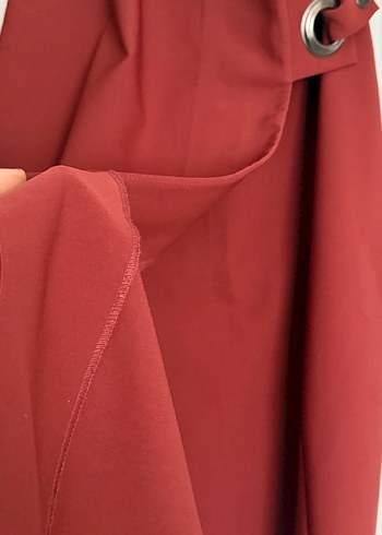 Kiremit renkli zara anvelop elbise - Görsel 7