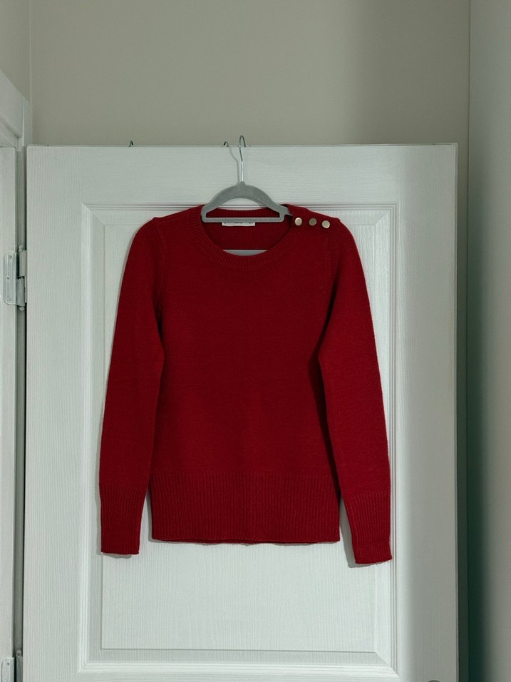 Kırmızı Kadın Kazak - Görsel 3