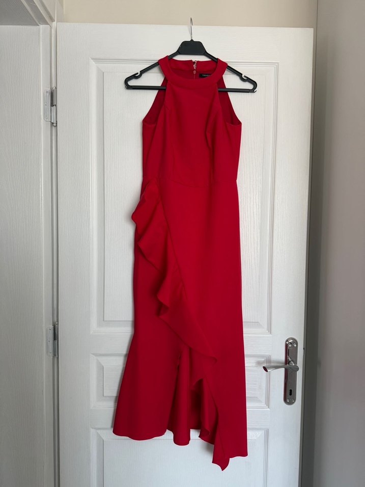 Kırmızı Abiye Elbise - Görsel 5