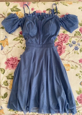 Navy Midi Şık Elbise