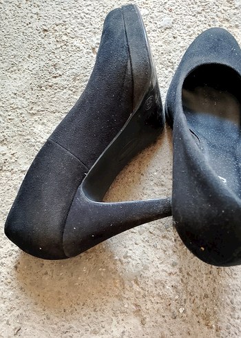 36 Beden Graceland Siyah Süet Platform Topuklu Stiletto