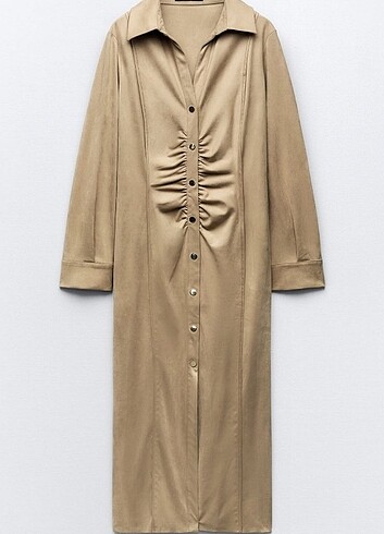 Zara süet midi elbise 