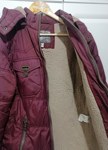 m Beden bordo Renk Şişme mont