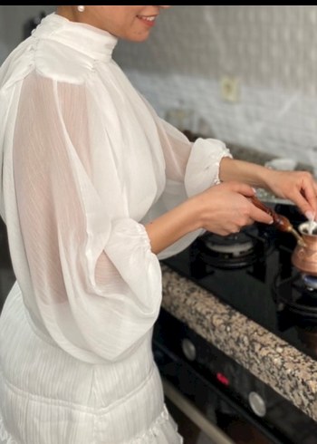 Deepatelier Beyaz Elbise - Görsel 3