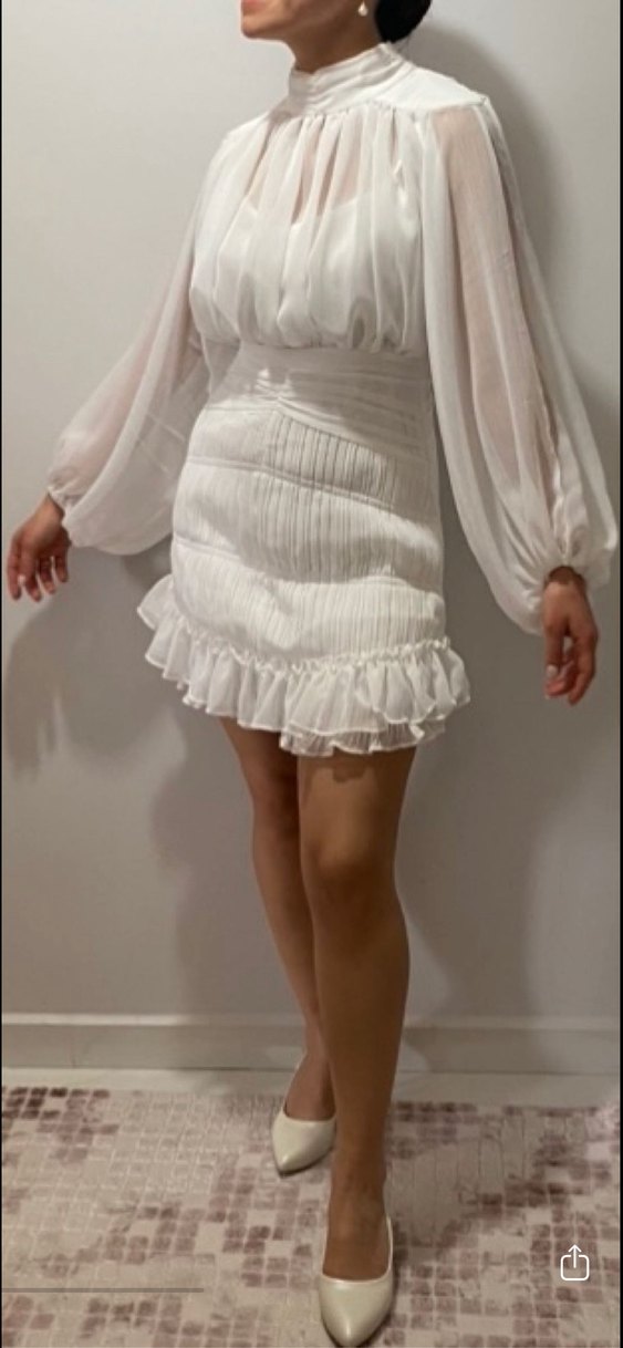 Deepatelier Beyaz Elbise - Görsel 2