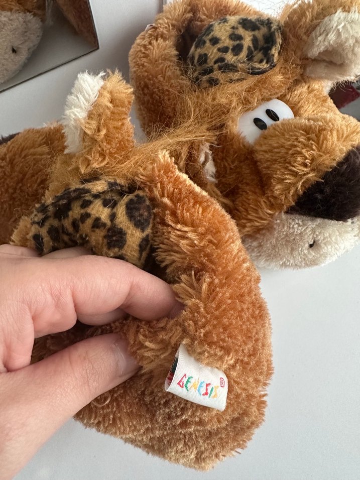 Kahverengi Leopar Desenli Peluş Erkek Ev Terliği - Görsel 4