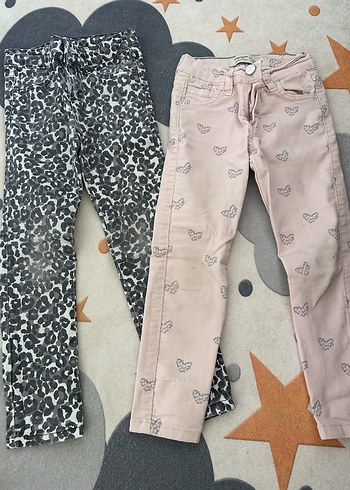 Kız Çocuk Gri Bağcıklı Bol Kesim Denim Pantolon