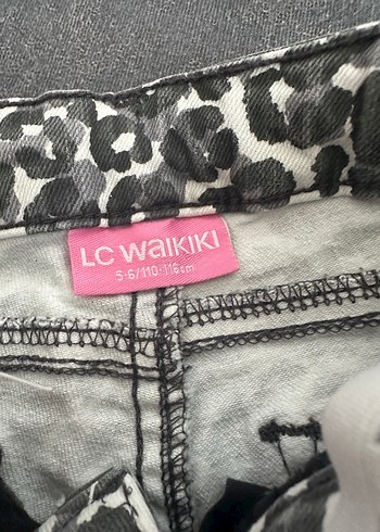 LC Waikiki Kız Çocuk Gri Bağcıklı Bol Kesim Denim Pantolon