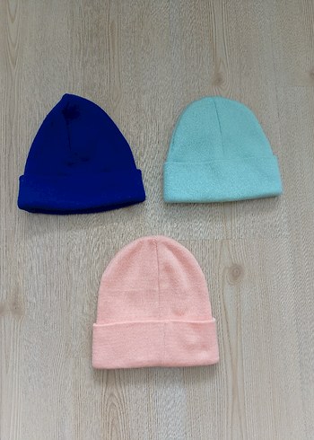 Pastel Mavi Örgü Kadın Bere