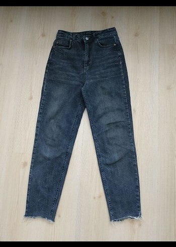 Trendyol & Milla Gri Normal Boy Denim Kadın Pantolon