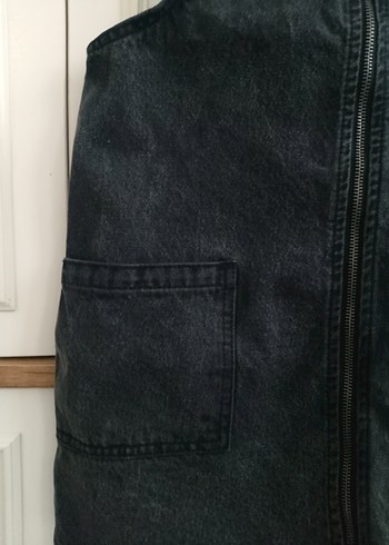 Kadın Siyah Denim Askılı Midi Salopet - Görsel 4