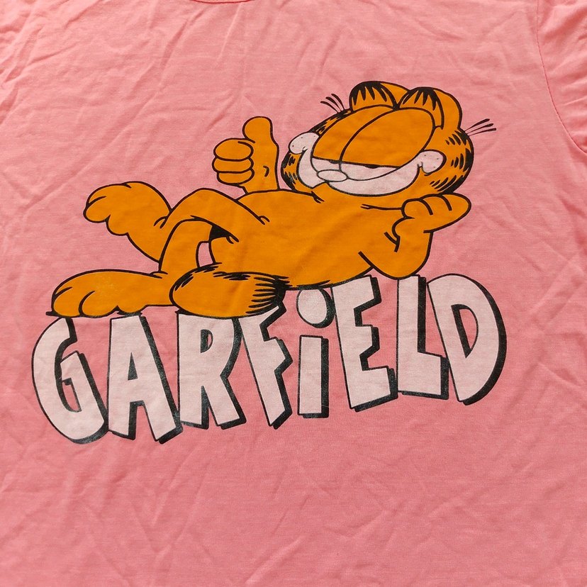 Pembe Garfield Baskılı Kız Tişörtü - Görsel 4