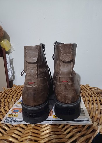 Kahverengi Deri Erkek Botlar - Görsel 3