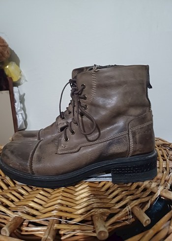Kahverengi Deri Erkek Botlar - Görsel 2