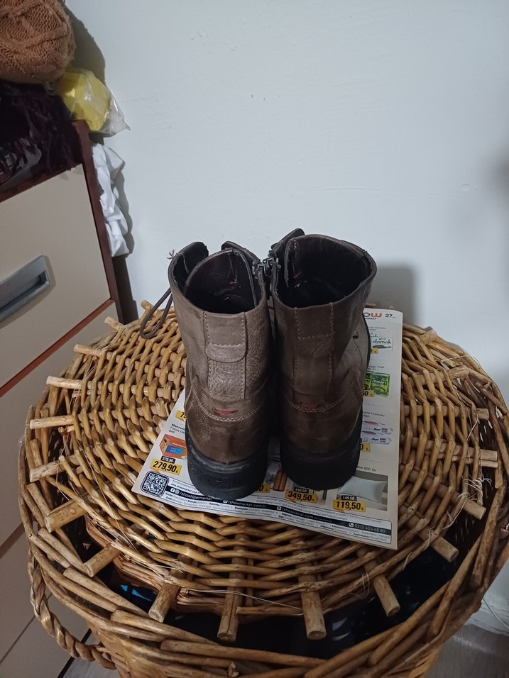 Kahverengi Deri Erkek Botlar - Görsel 4