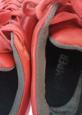 Kırmızı Bağcıklı Kadın Spor Ayakkabı - Görsel 7