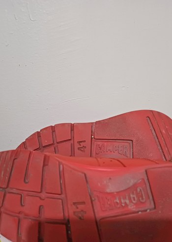 Kırmızı Bağcıklı Kadın Spor Ayakkabı - Görsel 4