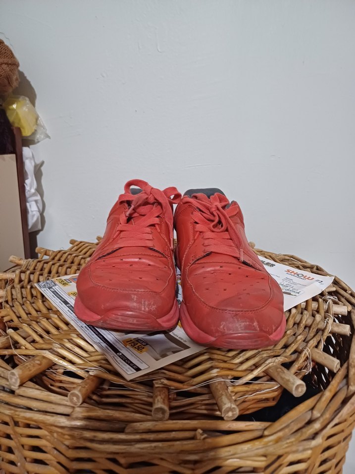 Kırmızı Bağcıklı Kadın Spor Ayakkabı - Görsel 2