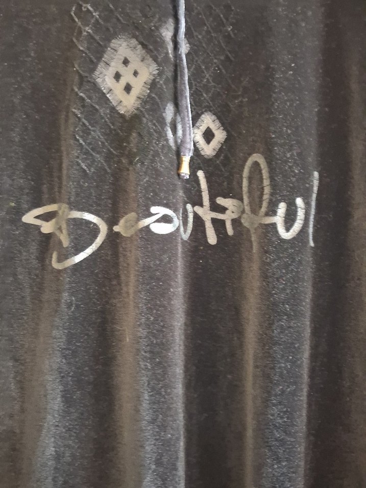 Uzun Kollu Siyah Kapüşonlu Gotik Tunik - Görsel 3