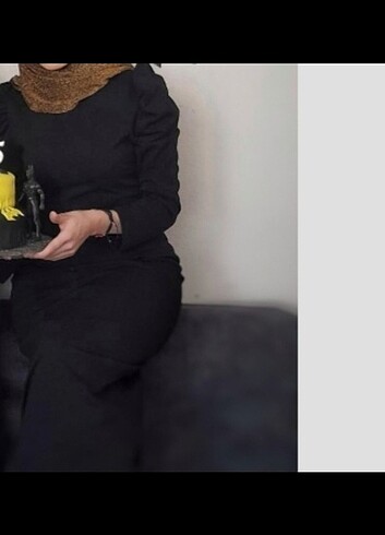 Siyah balık elbise  - Görsel 2