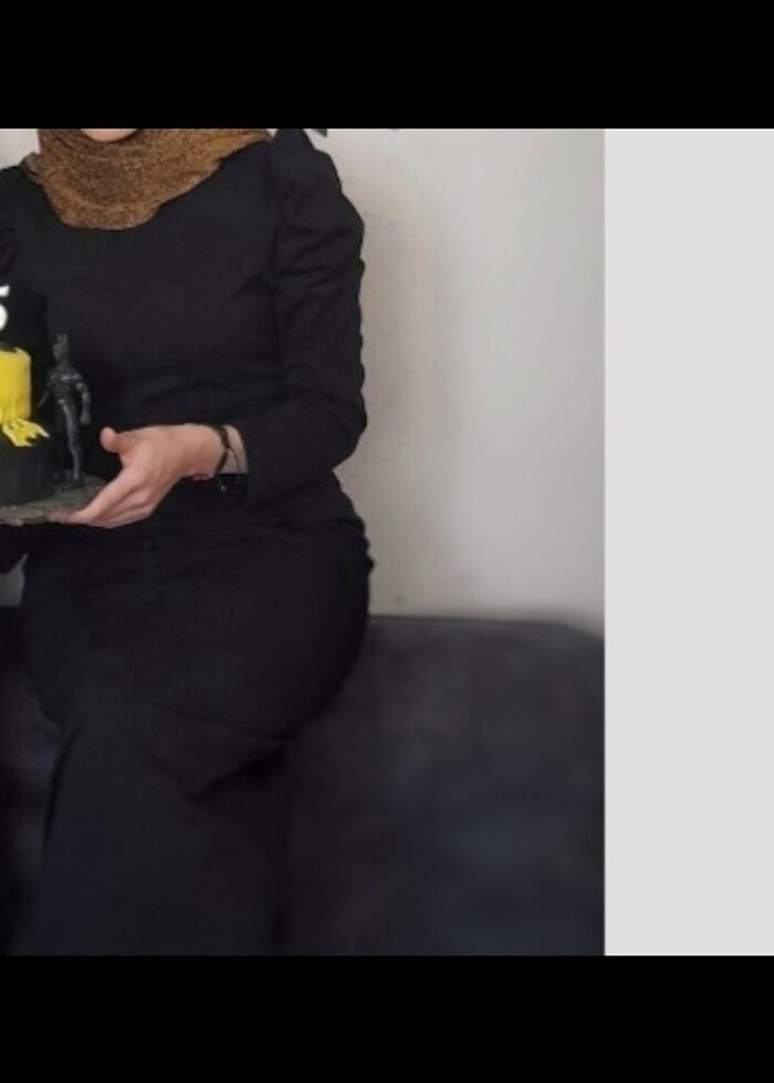 Siyah balık elbise  - Görsel 2