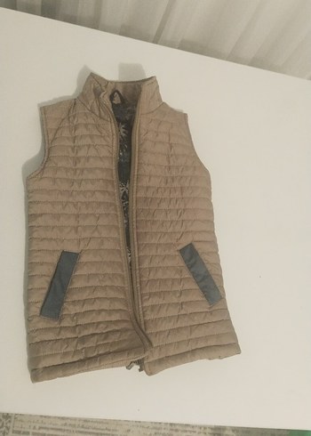 Bej Fermuarlı çocuk yelek - Görsel 3