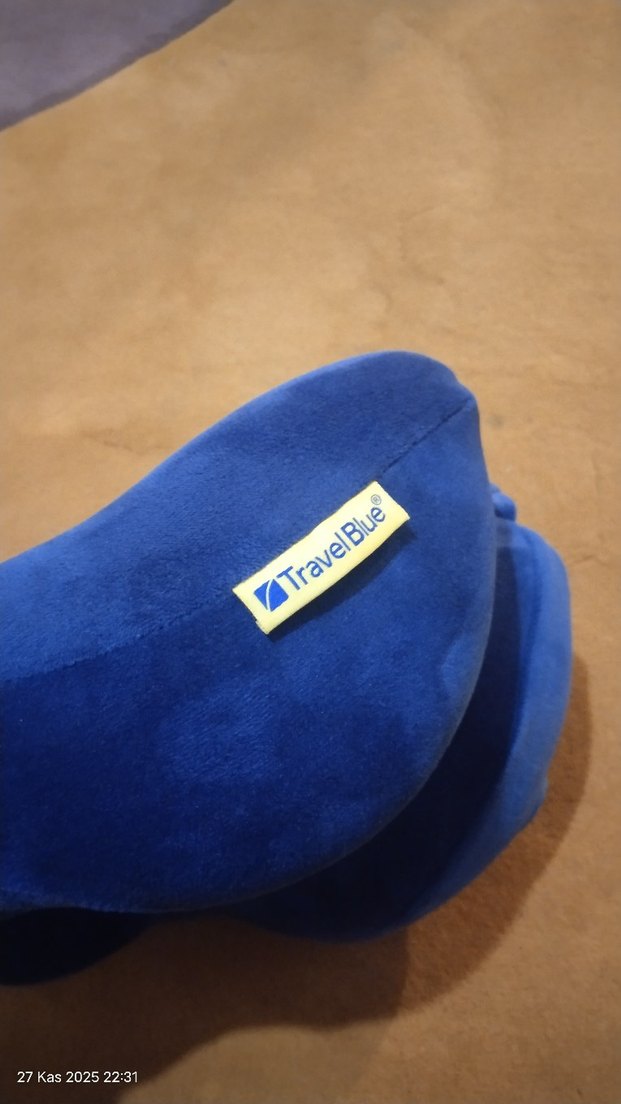 Mavi Süet boyun masaj Yastığı TravelBlue - Görsel 2