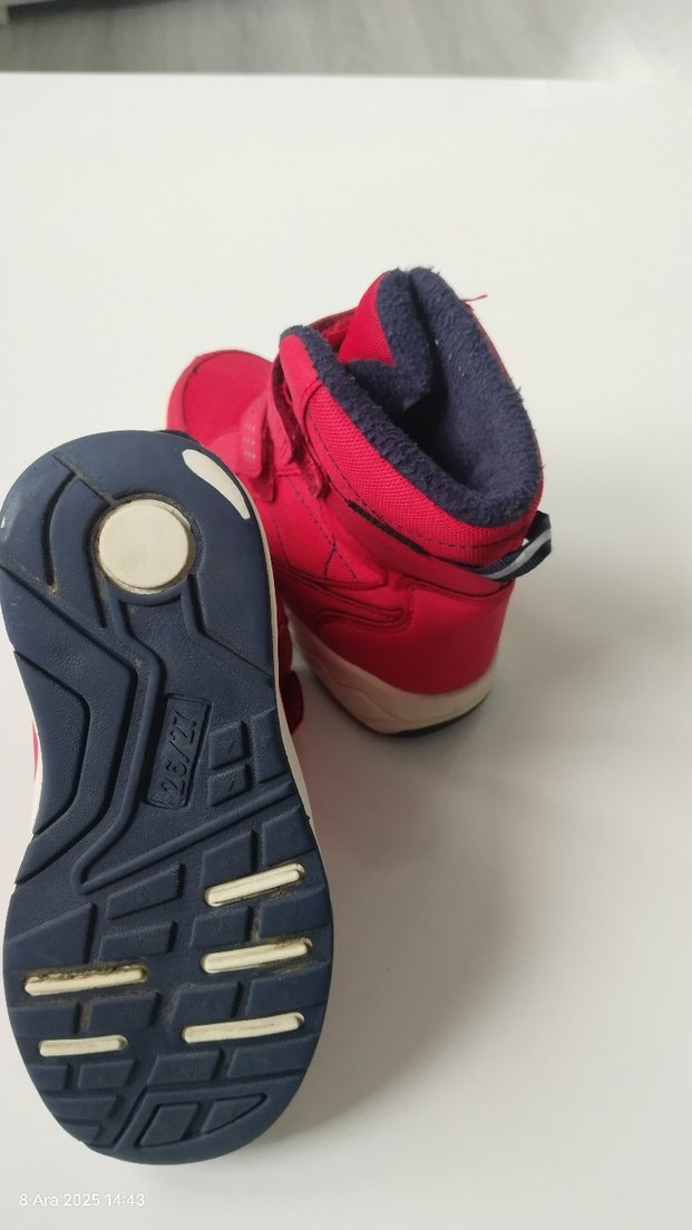Kırmızı Erkek Çocuk Botu Velcro - Görsel 3