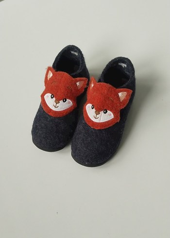 igor Gri Çocuk Kürklü Yün Ev Terliği - Görsel 2