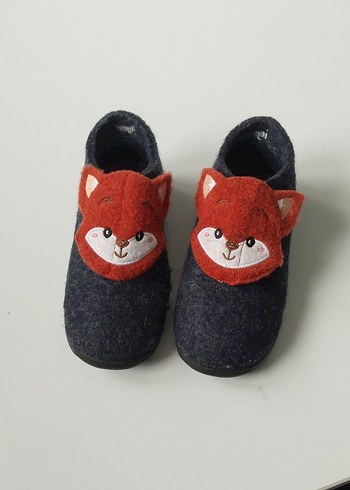 igor Gri Çocuk Kürklü Yün Ev Terliği - Görsel 6