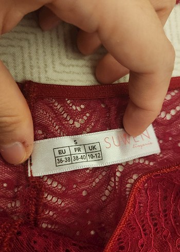 Bordo Dantel Bralet ve Külot Takımı - Görsel 7