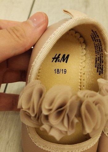 Kız Çocuk Bej Metalik Pudra Babet - Görsel 5