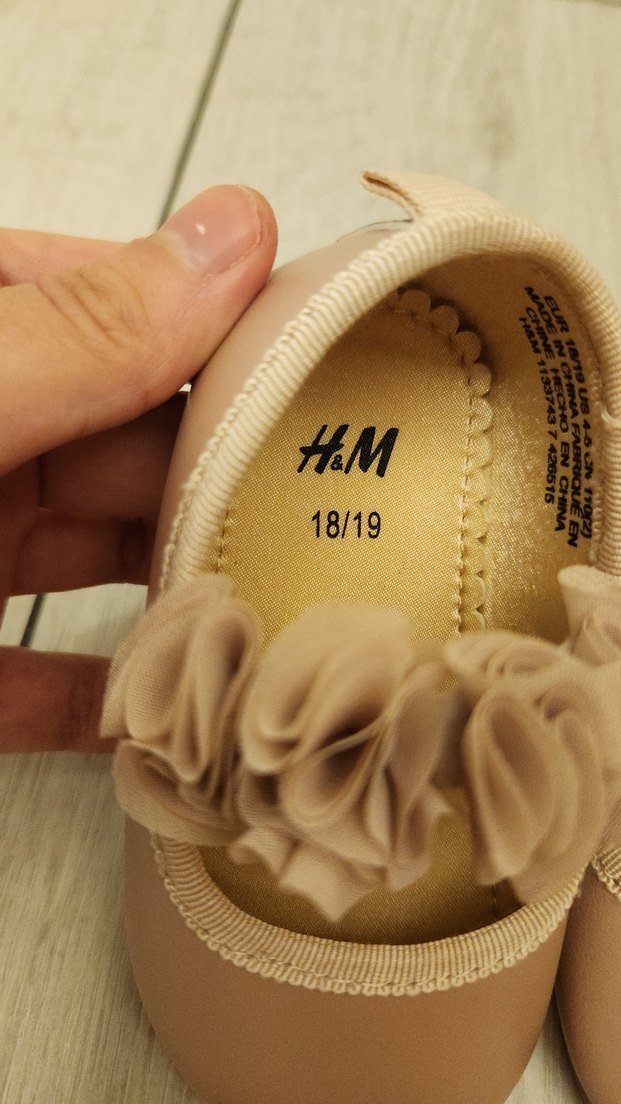 Kız Çocuk Bej Metalik Pudra Babet - Görsel 5