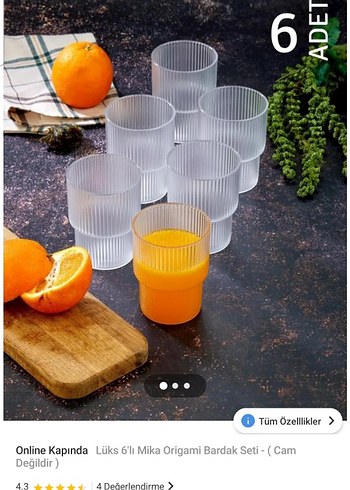 Karaf ve 24'lü Mika şerbetlik bardak - Görsel 8