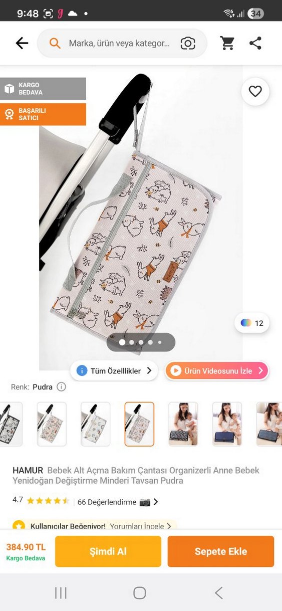 Organizerli Alt Açma Bakım Çantası - Görsel 4