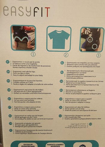 Chicco EasyFit Siyah Bebek Kanguru - Görsel 3