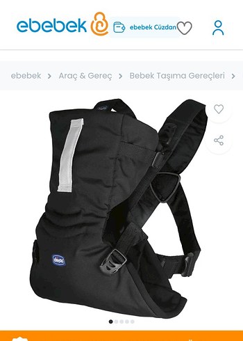 Chicco EasyFit Siyah Bebek Kanguru - Görsel 7