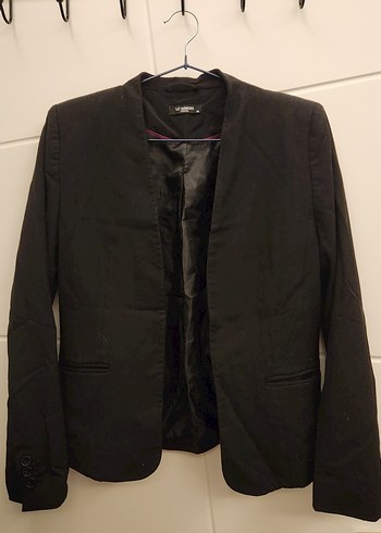 Düğmeli Siyah Kadın Blazer Ceket