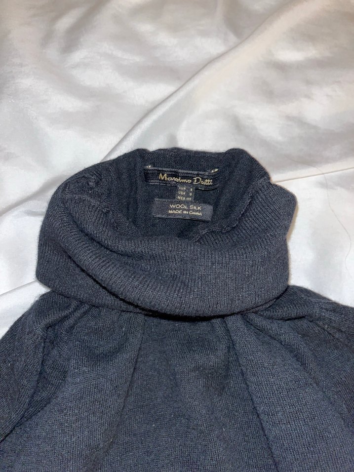 Siyah Kadın Boğazlı İnce Yünlü Triko - Görsel 3