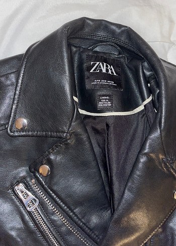 Zara siyah deri ceket - Görsel 3