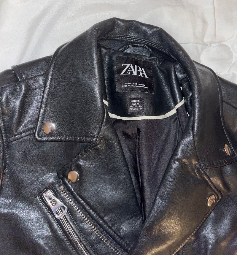 Zara siyah deri ceket - Görsel 3