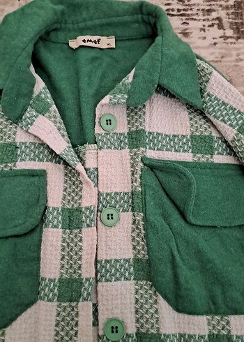 Zara Düğmeli Yeşil Ekose Uzun Kollu Gömlek