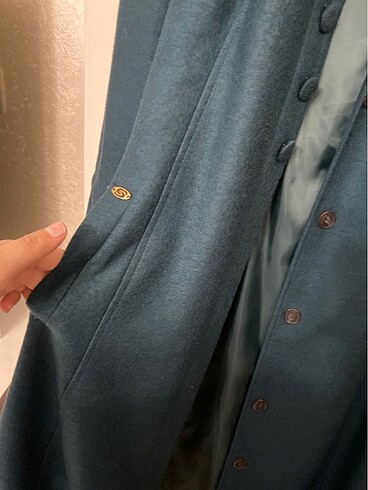 Petrol yeşili kaban - Görsel 4