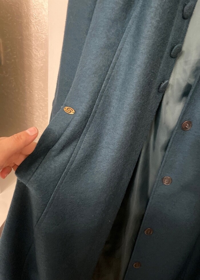 Petrol yeşili kaban - Görsel 4