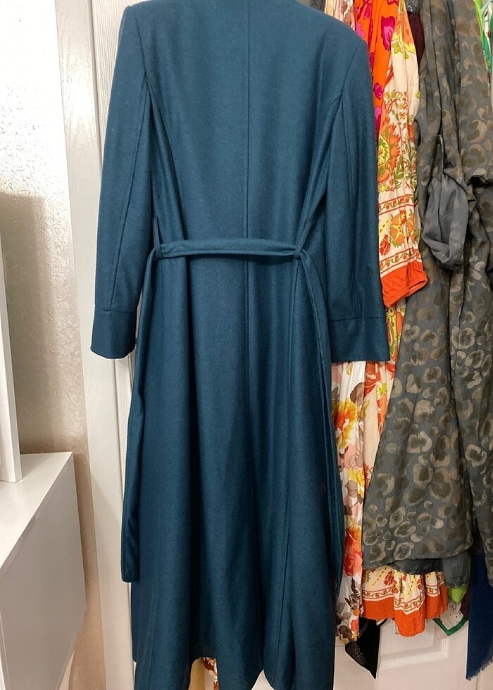 Petrol yeşili kaban - Görsel 5