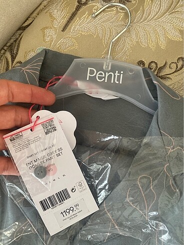 xs Beden gri Renk Öneri Gri Gömlek Pijama Takımı
