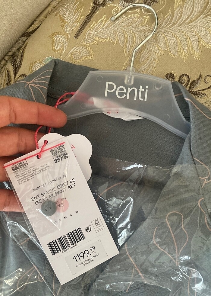 Öneri Gri Gömlek Pijama Takımı - Görsel 4