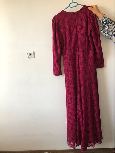 48 Beden bordo Renk Elbise