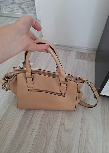 Polaris Bej Deri Fermuarlı Kadın Çanta