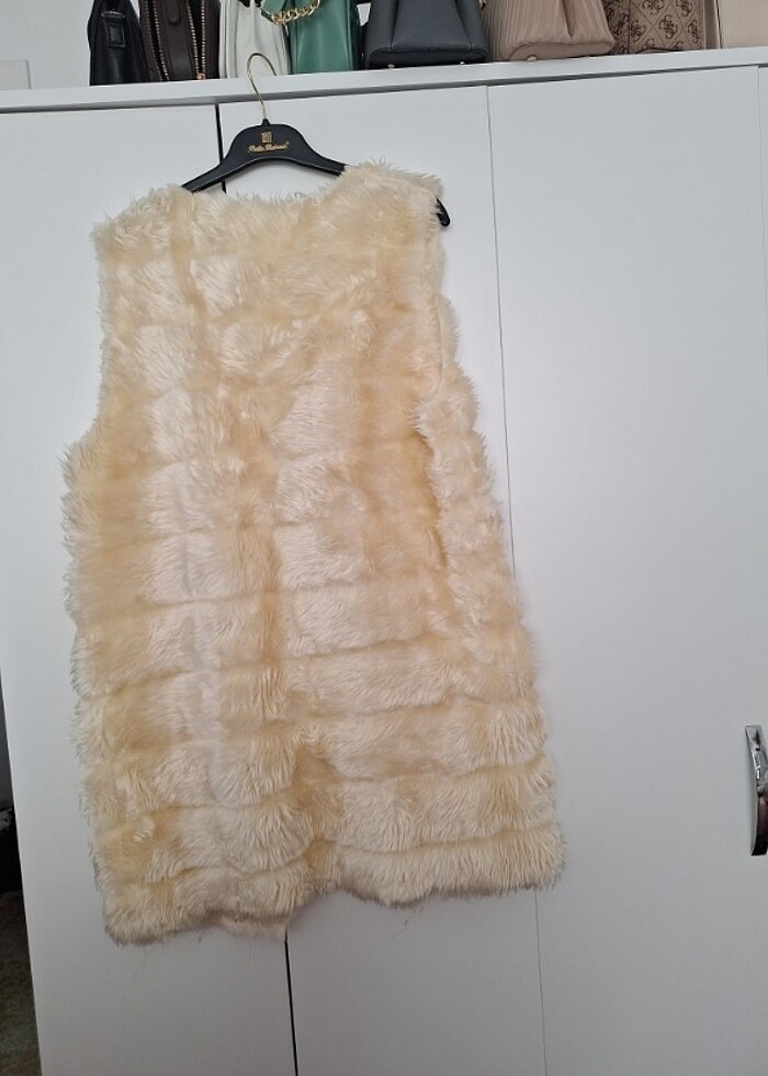 Peluş yelek kürk yelek - Görsel 3